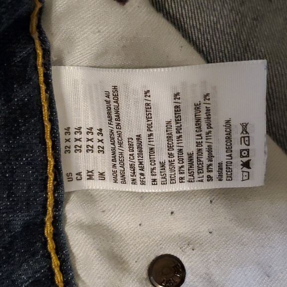 Men's American Eagle Slim Straight Jeans, 32 x 34 - Picture 6 of 11